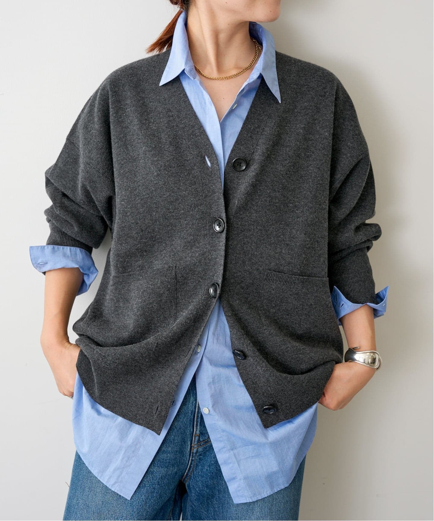 スピック＆スパン　C/ACダブルジャガードカーディガン ≪追加≫C/ACダブルジャガードカーディガン（カーディガン