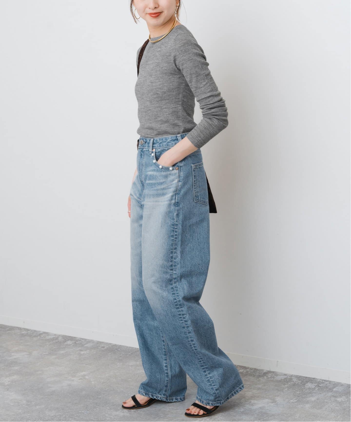 ウォッシャブルシアーリブニット（ニット／セーター）｜Spick and Span