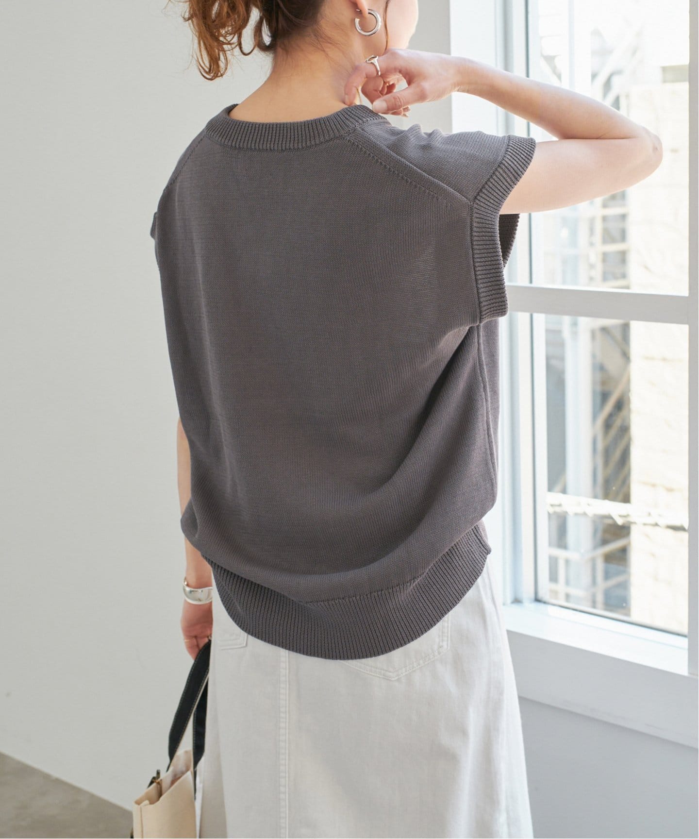 Spick & Span｜コットンシルクリネンニットベスト | Rakuten