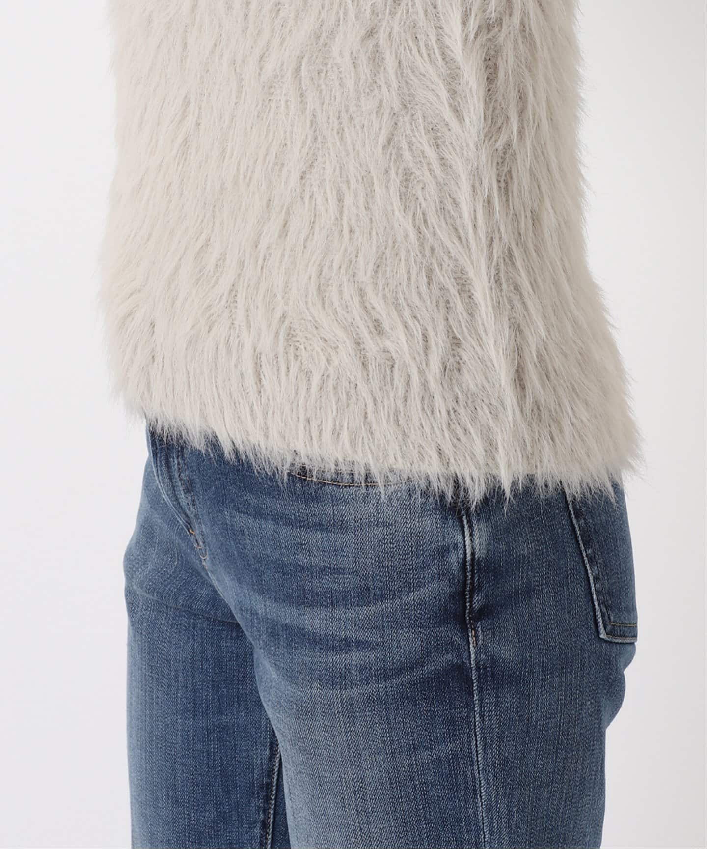 追加》手洗い可 / フェザーヤーンハーフスリーブニット（ニット