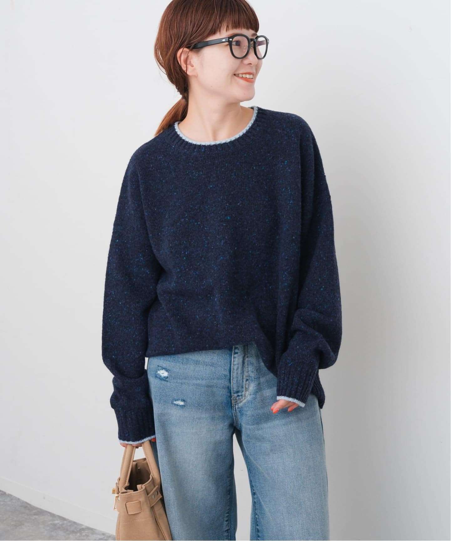 d*n様 Spick and Span 24AW ロゴ インターシャニット 追加》ロゴインターシャニット（ニット／セーター）｜Spick and Span