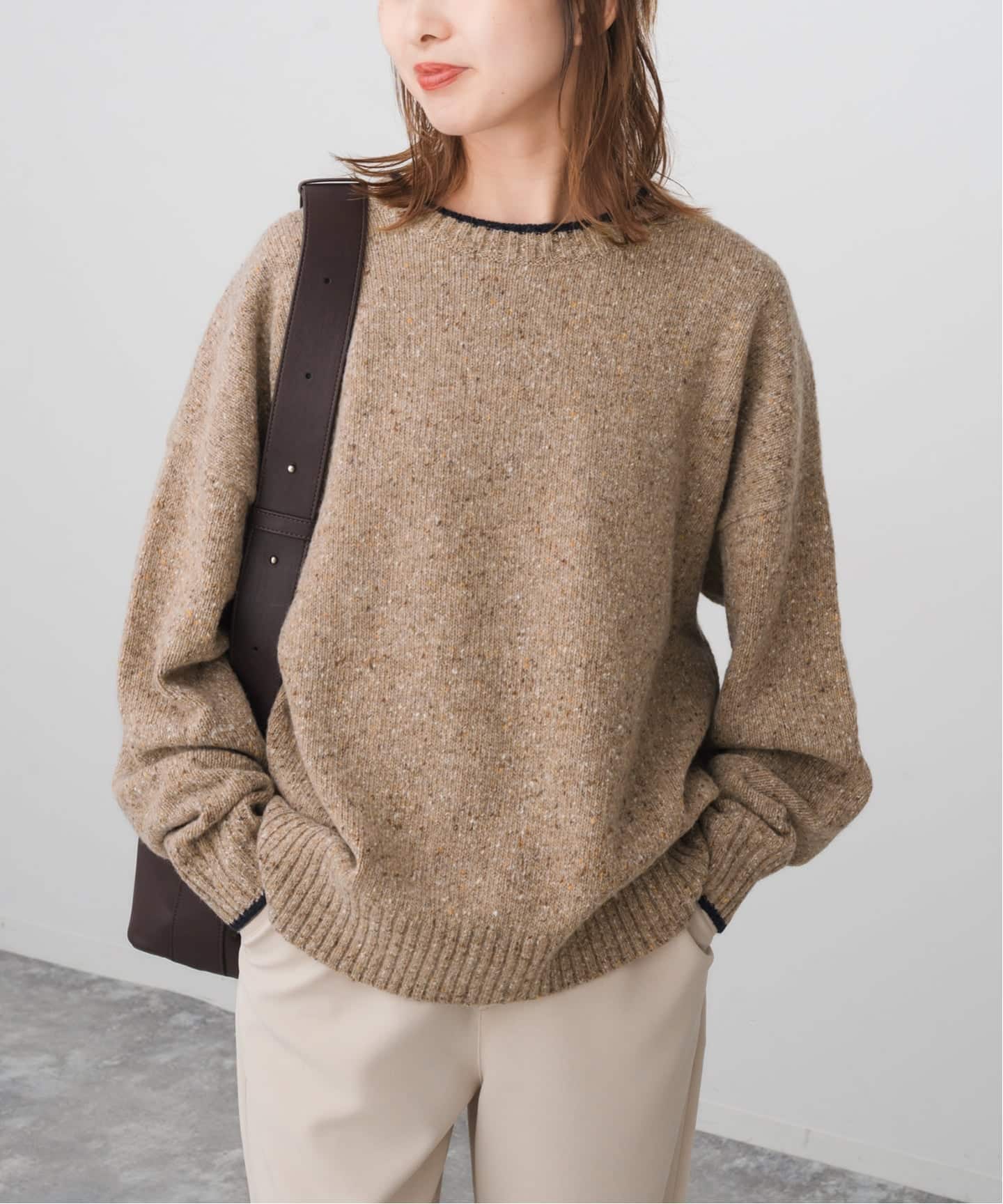 d*n様 Spick and Span 24AW ロゴ インターシャニット WEB限定追加予約2》ロゴインターシャニット(ニット/セーター
