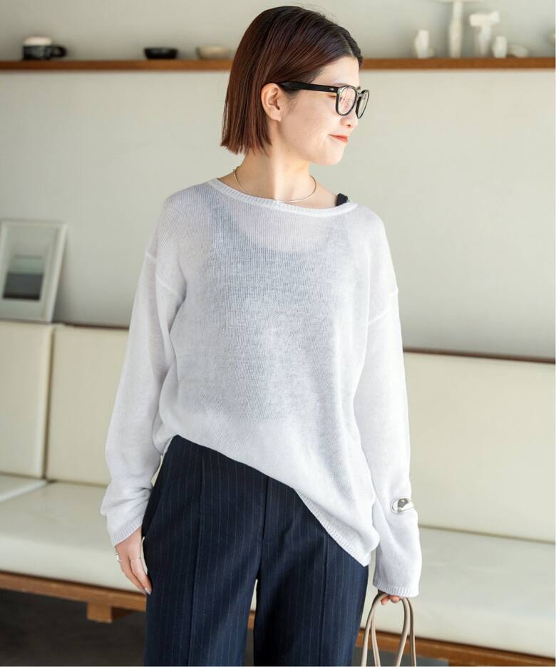 追加》リネンコットンルーズプルオーバー（ニット／セーター）｜Spick  