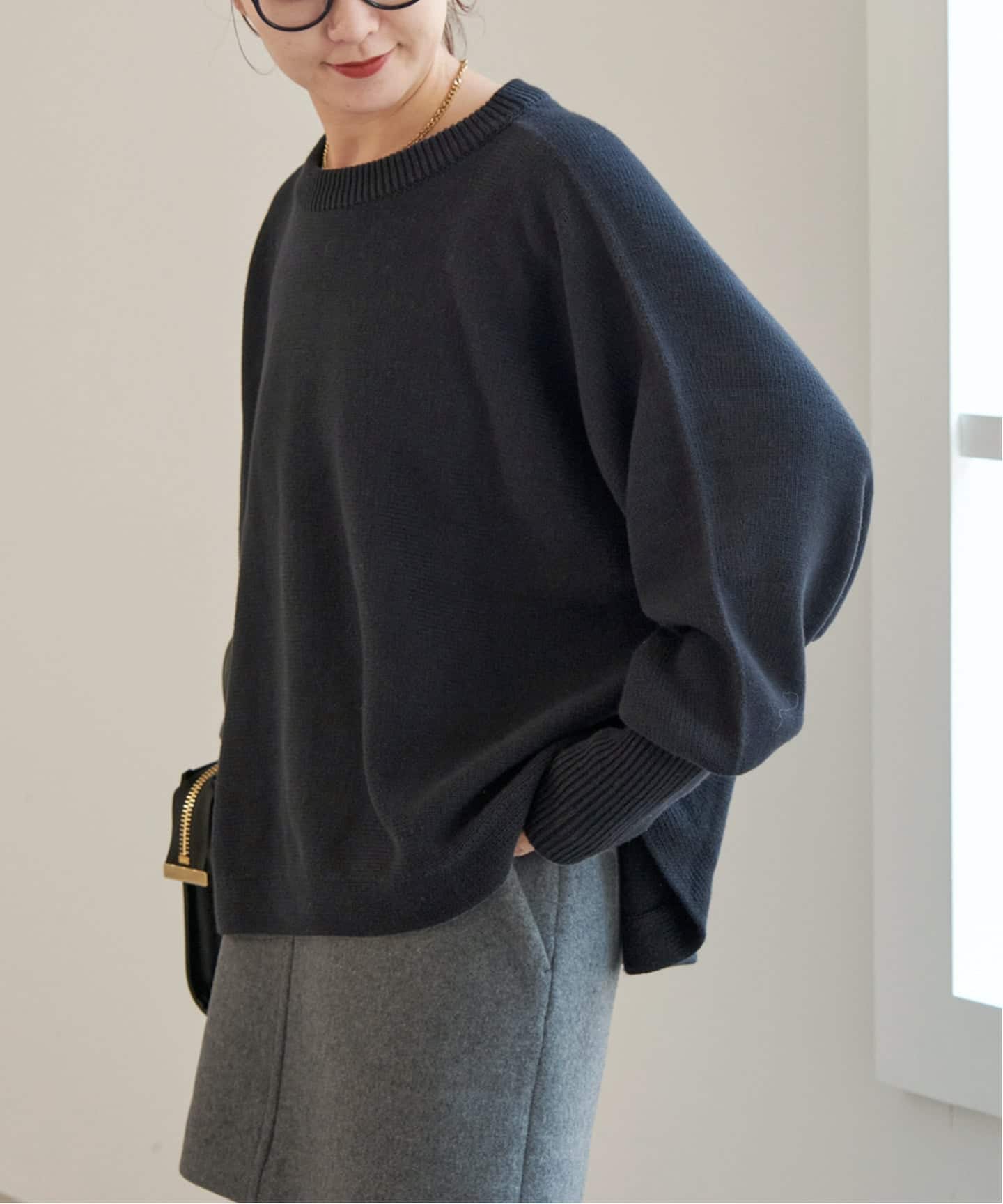 WEB限定 / 追加》 バルキーヤーンドルマンロングリブニット（ニット