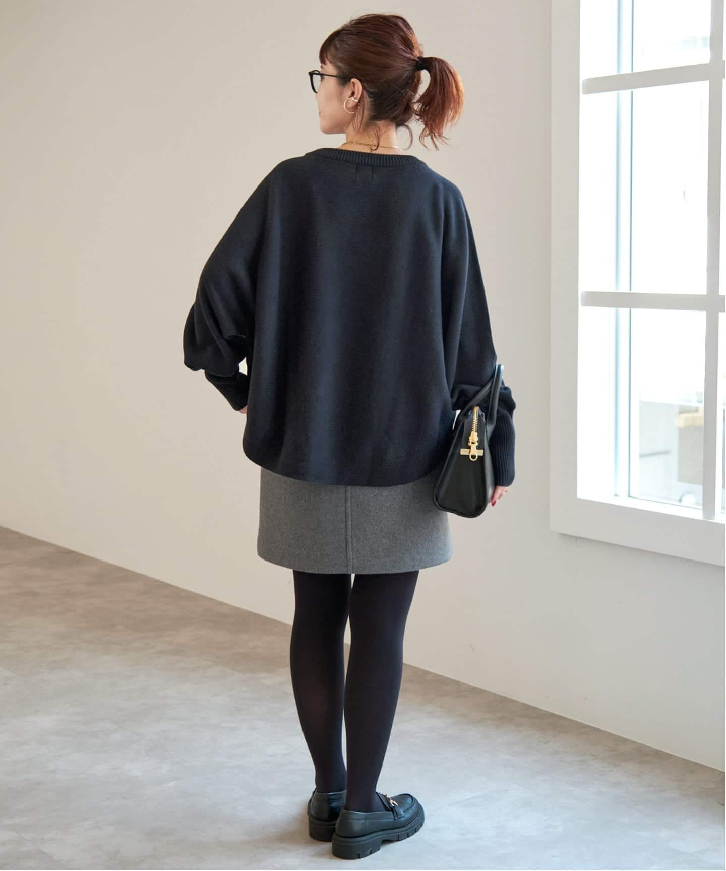 【15400円】SpickandSpan バルキーヤーンドルマンロングリブニット Spick & Span｜《WEB限定 / 追加3》バルキーヤーンドルマンロング