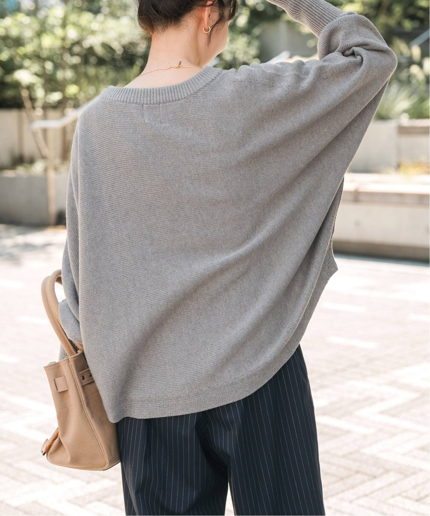 追加2》バルキーヤーンドルマンロングリブニット（ニット／セーター