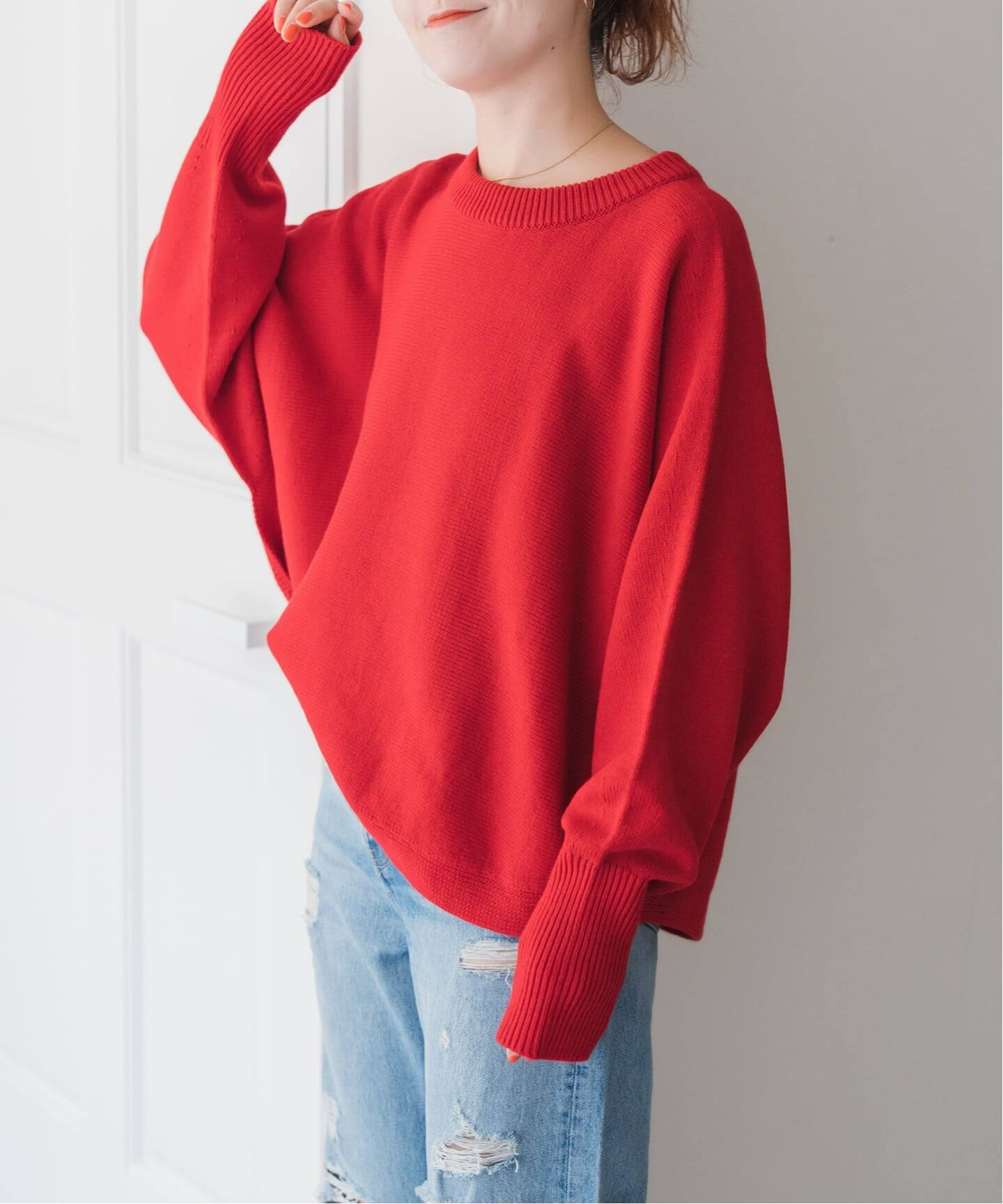 WEB限定 / 追加3》バルキーヤーンドルマンロングリブニット（ニット