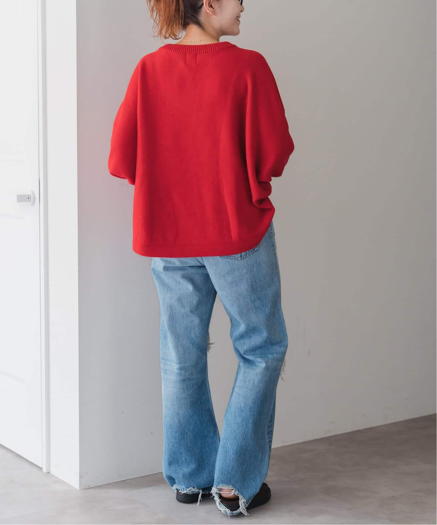 WEB限定 / 追加3》バルキーヤーンドルマンロングリブニット（ニット