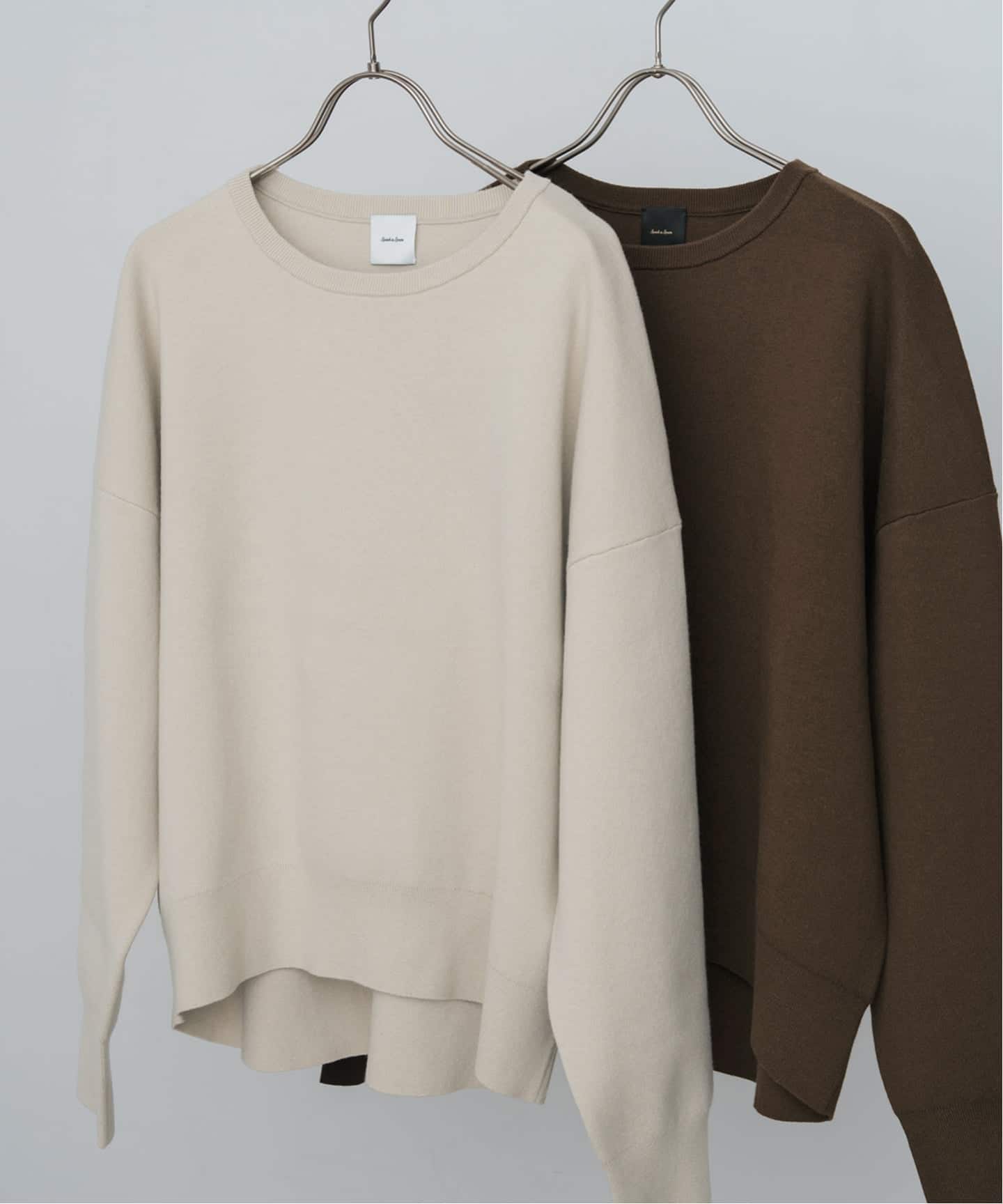 ウォッシャブルPEバルキーヤーンルーズニット（ニット／セーター