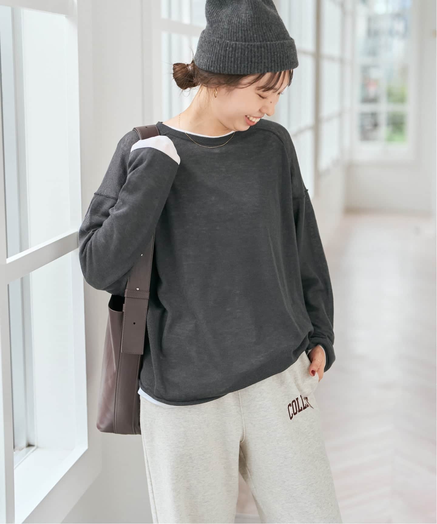 手洗い可》ウールシアーニットプルオーバー（ニット／セーター