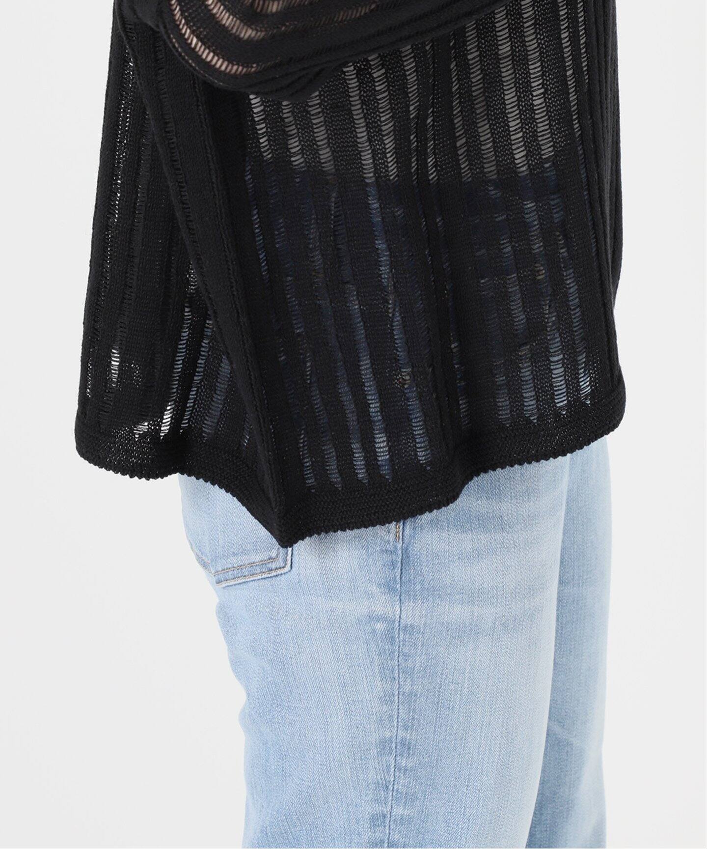 手洗い可 / ギマコットン透かし編みルーズニット（ニット