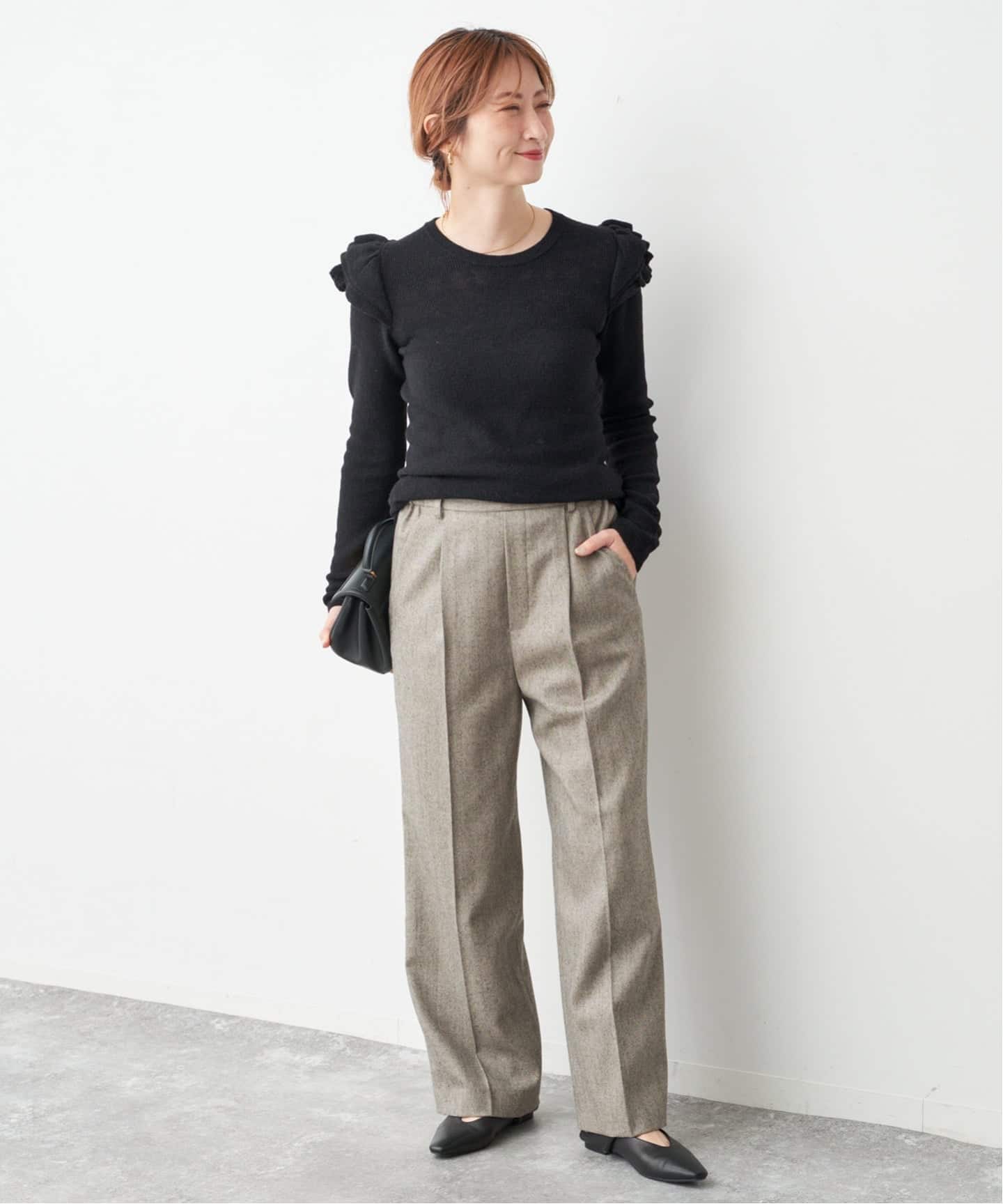 アルパカ混フリルニット（ニット／セーター）｜Spick and Span