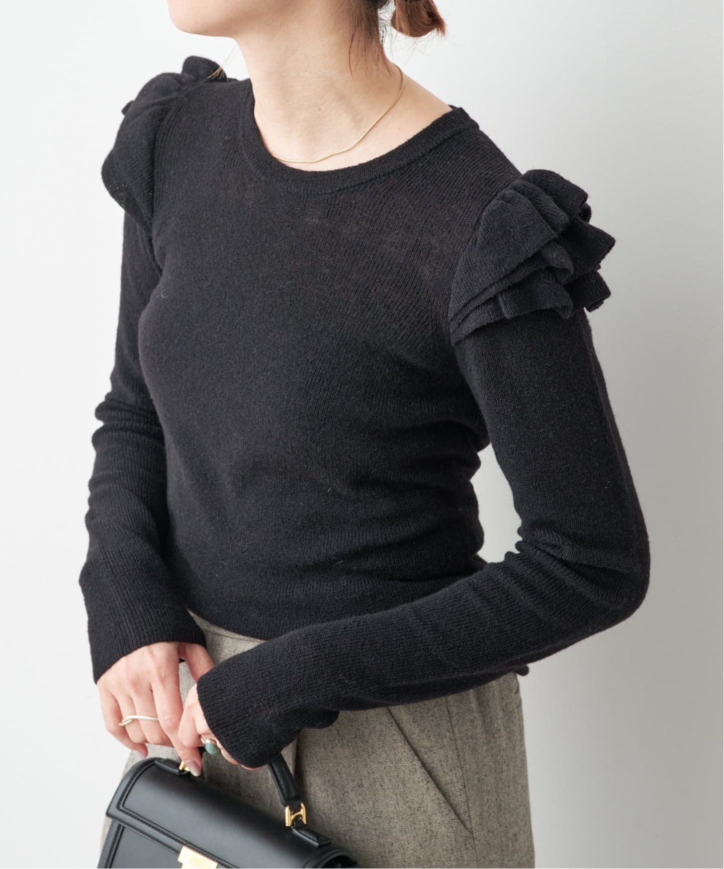 新品　Spick and Span アルパカ混フリルニット アルパカ混フリルニット（ニット／セーター）｜Spick and Span