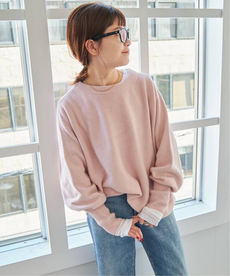 追加》バルキーヤーン ドルマンロングリブニット（ニット／セーター  