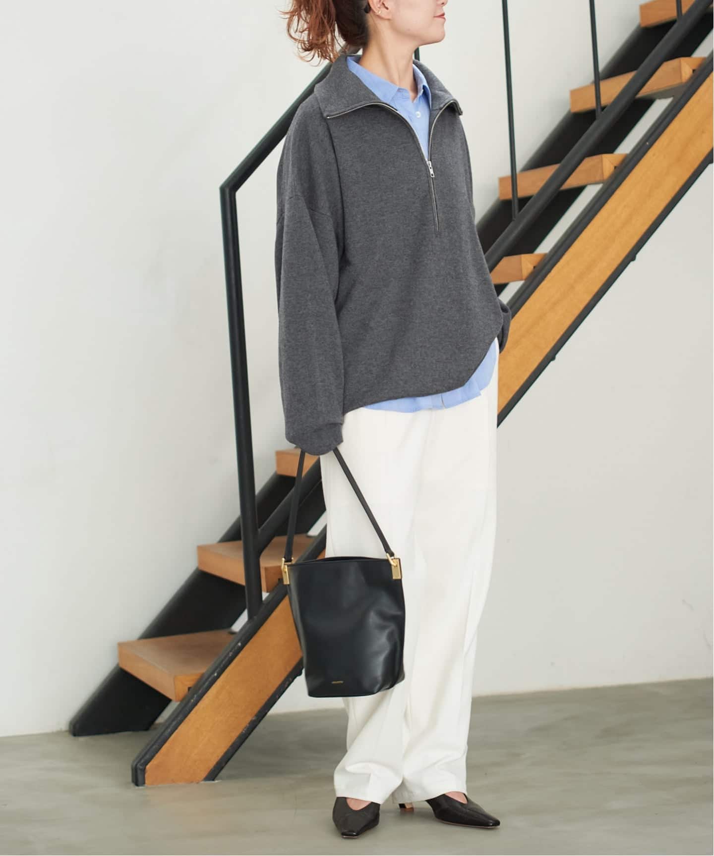 ミラノリブハーフジッププルオーバー（ニット／セーター）｜Spick and