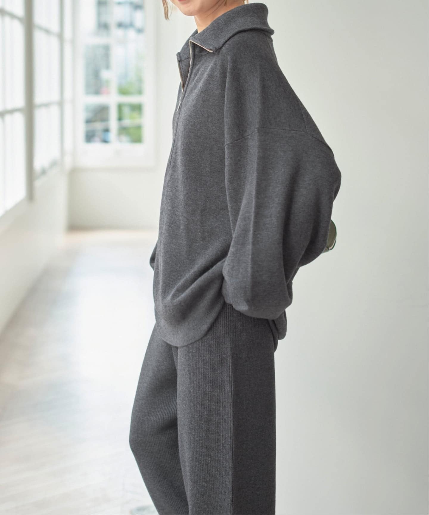 ミラノリブハーフジッププルオーバー（ニット／セーター）｜Spick and