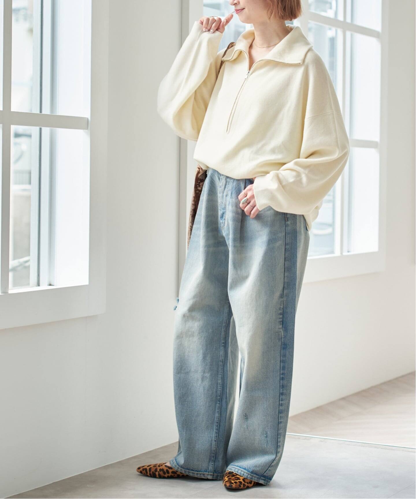 ミラノリブハーフジッププルオーバー（ニット／セーター）｜Spick and