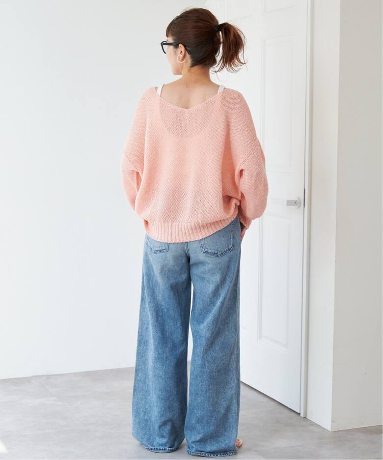 ペーパーヤーン2WAYルーズプルオーバー（ニット／セーター）｜Spick  