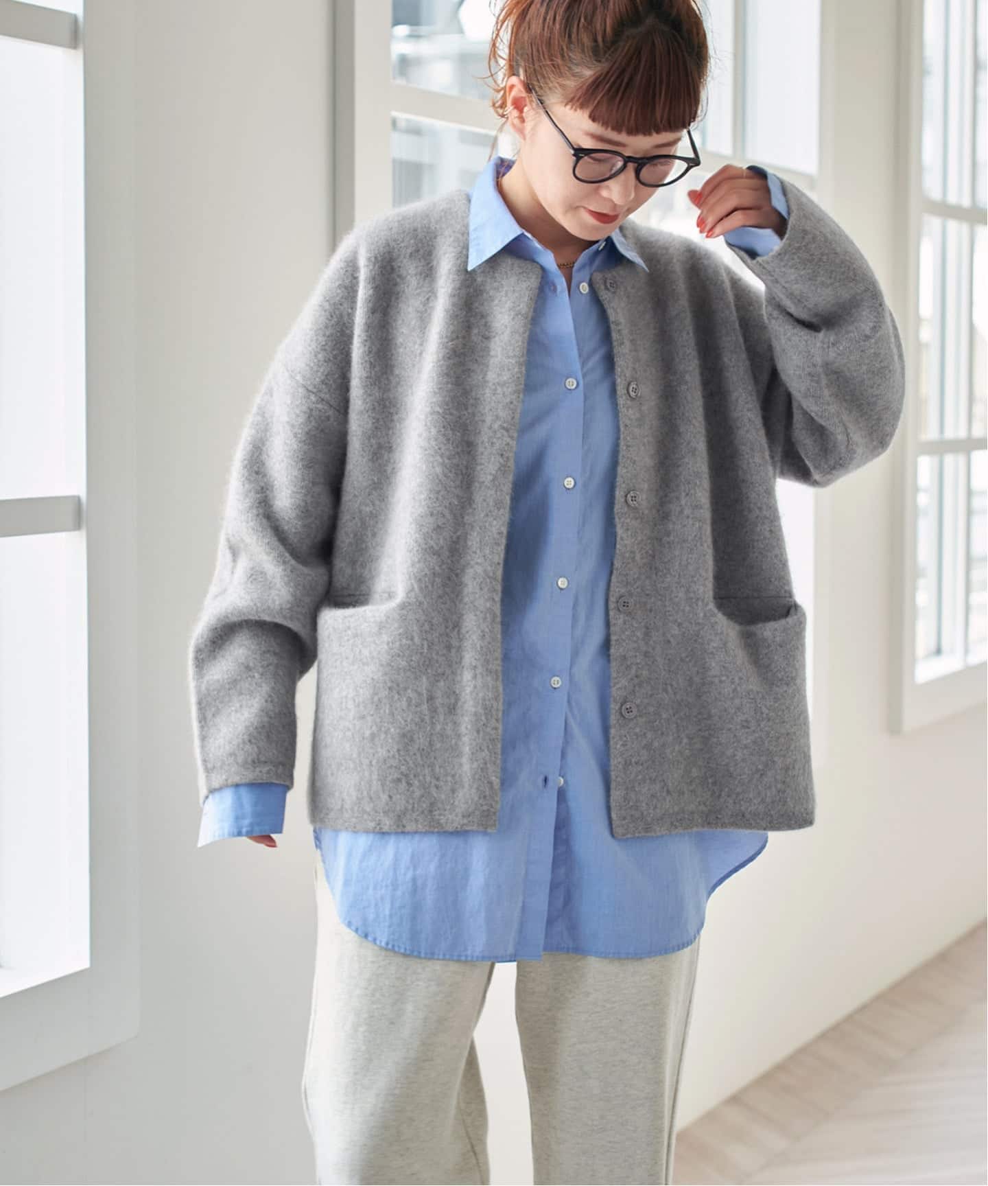 Spick and Span スピック ツィードフリンジニットジャケット 中古・古着通販】Spick and Span (スピックアンドスパン