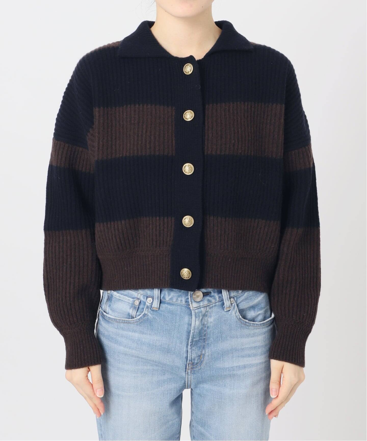 ラガーボーダーニットカーディガン（カーディガン）｜Spick and Span