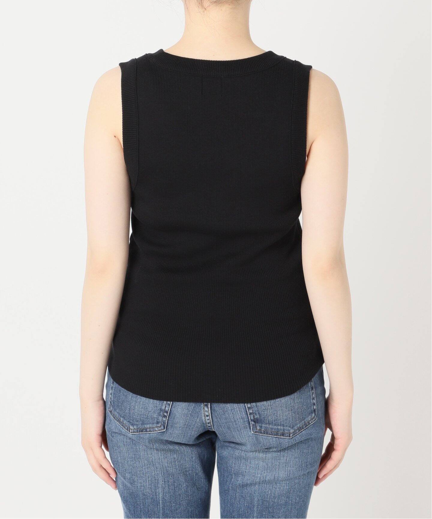 Spick&Span 18Gリブニットタンクトップ(キャメル) Spick&Span 18Gリブニットタンクトップ(キャメル)