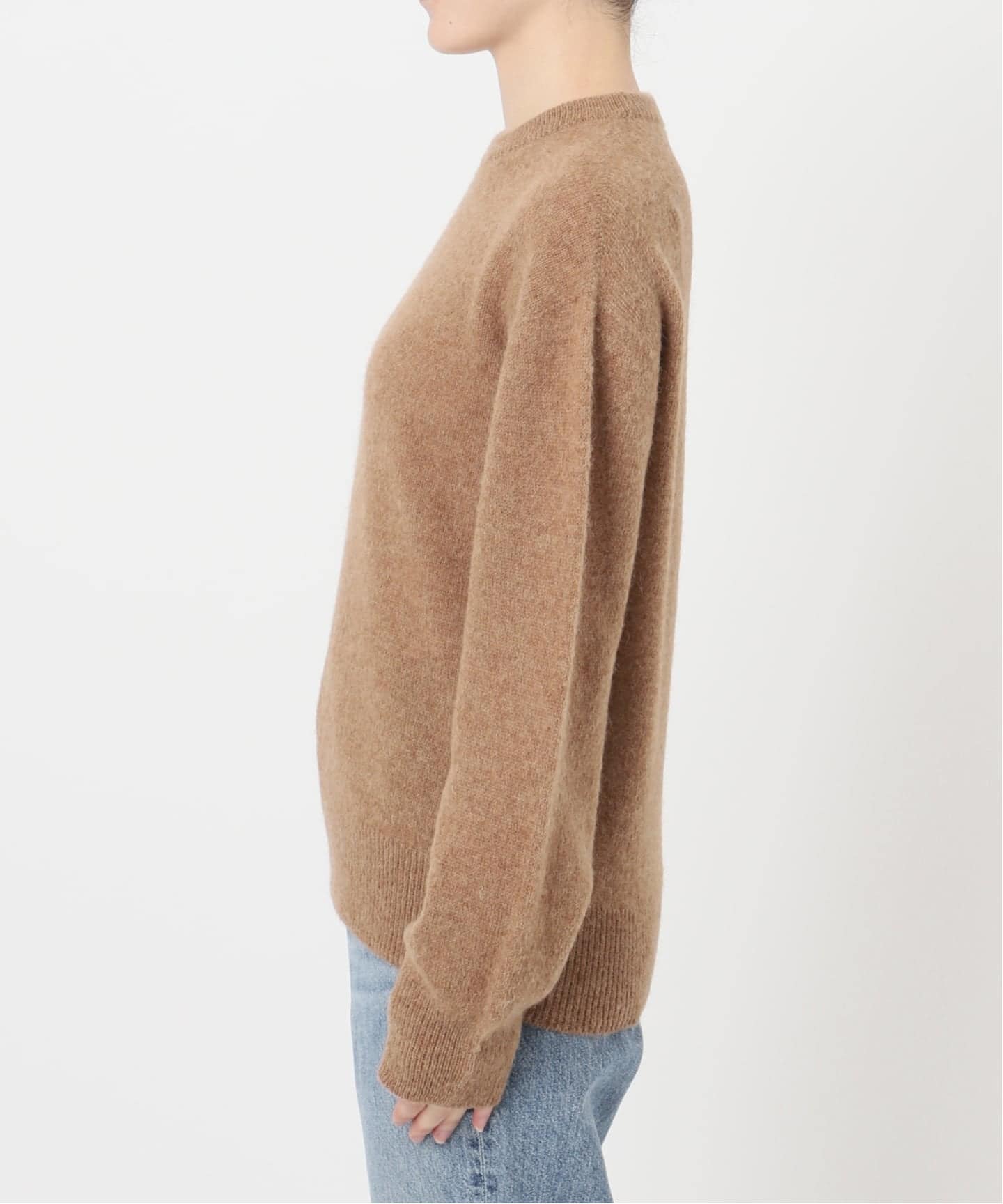 knit brary 100% baby alpaca ニット AURALEE / オーラリー | GARMENT-DYED BABY ALPACA FUR KNIT