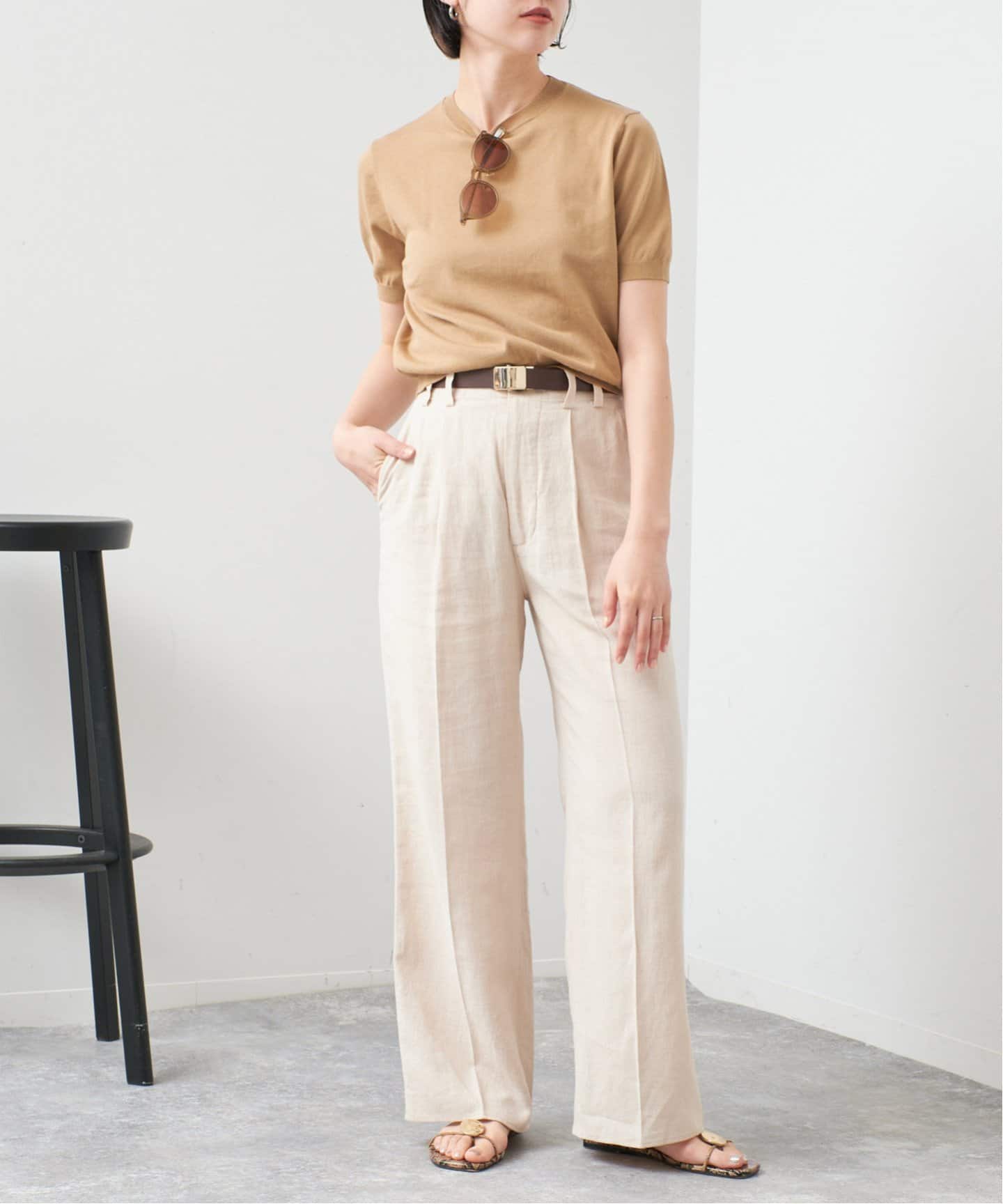 ウォッシャブル】【接触冷感】スリーブレスドライタッチポロニット