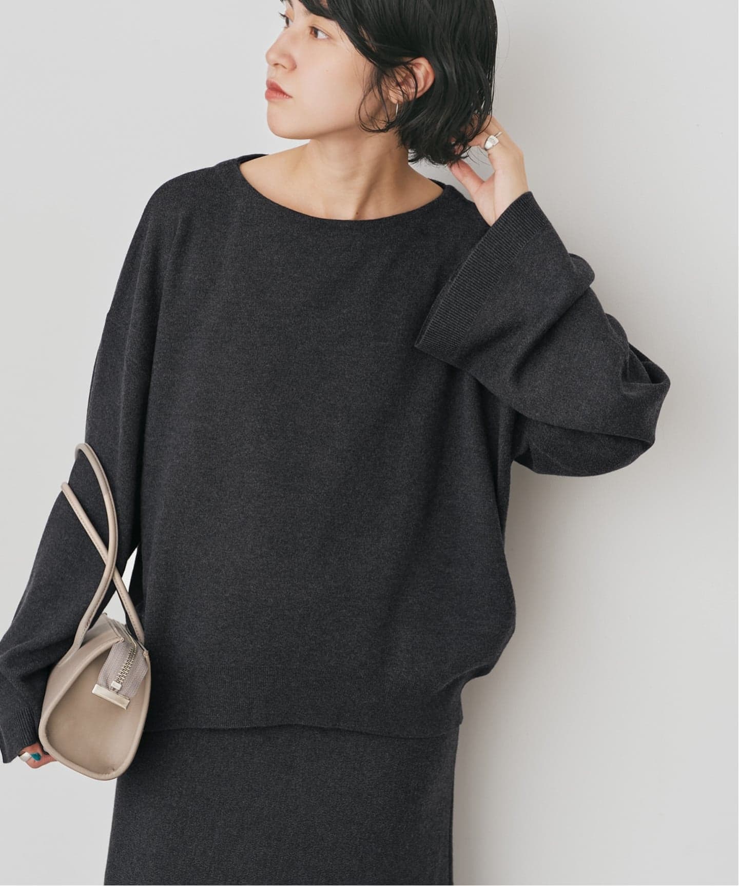 手洗い可》スムースボートネックニット（ニット／セーター）｜Spick