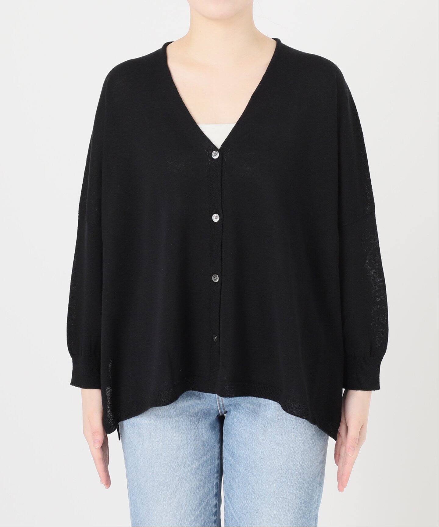 極美品★45R コットンカーディガン ギマ908KNITTY CARDIGAN Logo Embroidered Cotton Cardigan (2025) by Melody BasKet