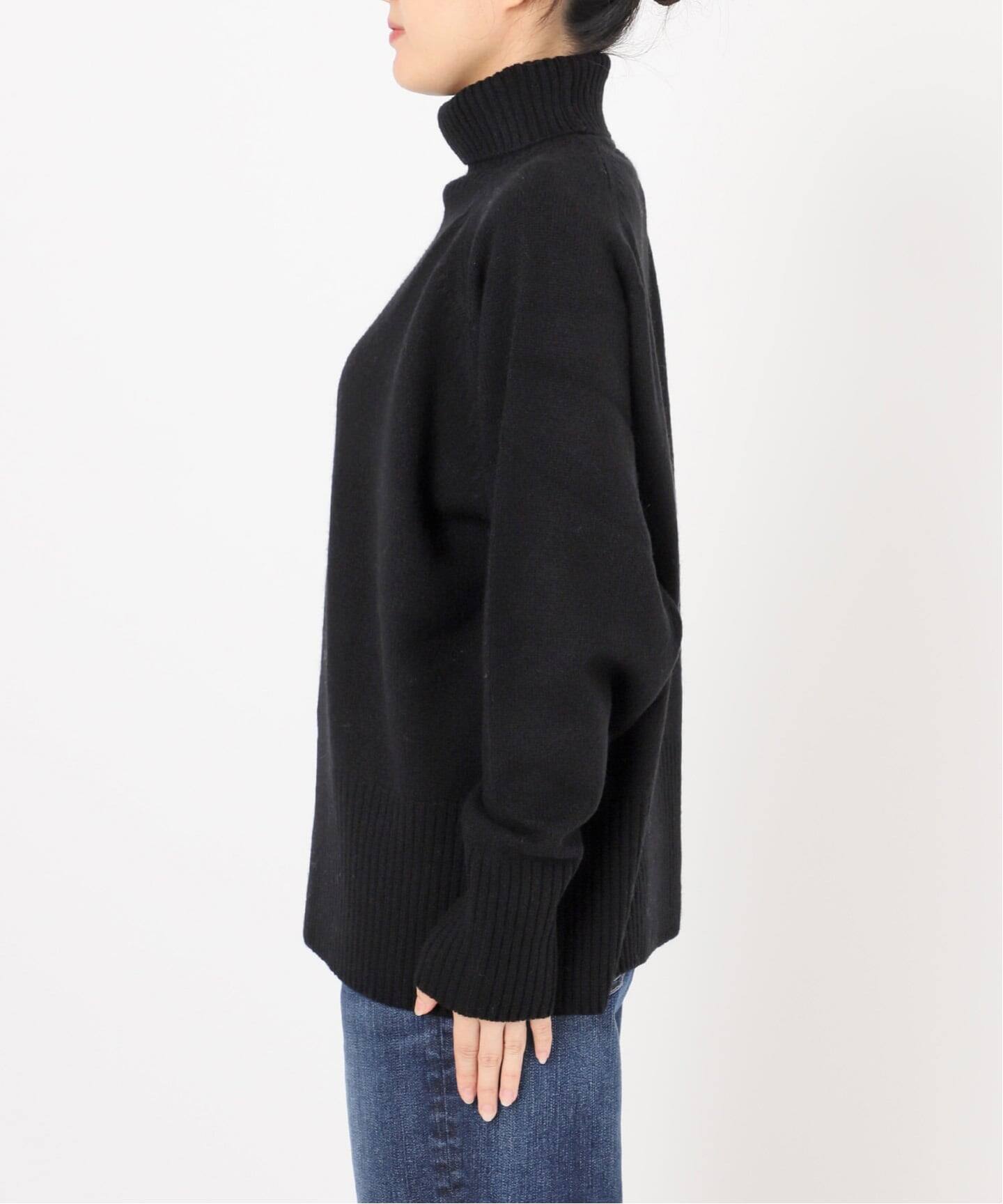 WEB限定カラー有り》ウールカシミヤ ラグランタートルニット（ニット