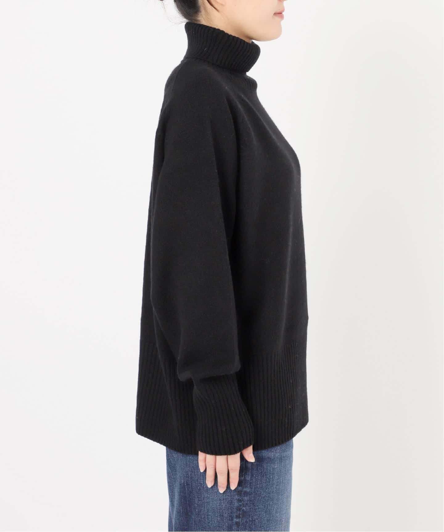 WEB限定カラー有り》ウールカシミヤ ラグランタートルニット（ニット