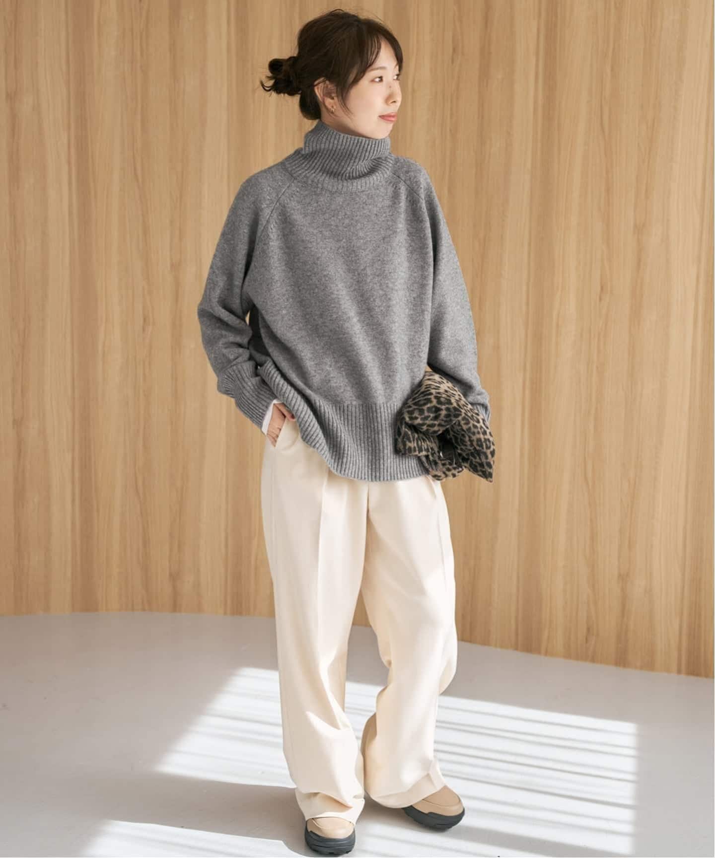 Spick and Span ウールカシミアラグランタートルニット ウールカシミヤ ラグランタートルニット（ニット／セーター）｜Spick