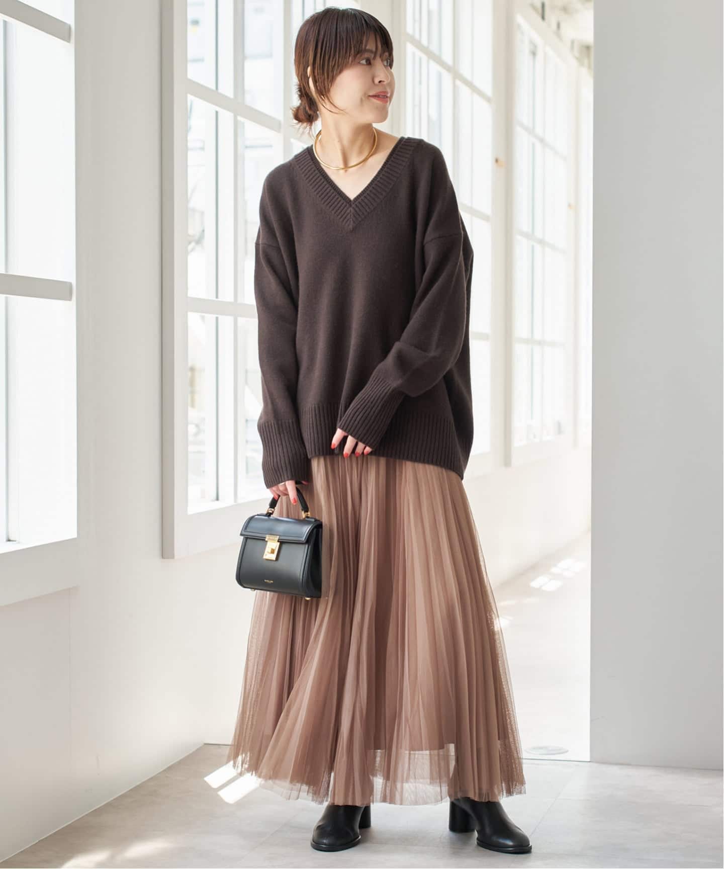 ウールカシミヤ Vネックニット（ニット／セーター）｜Spick and Span