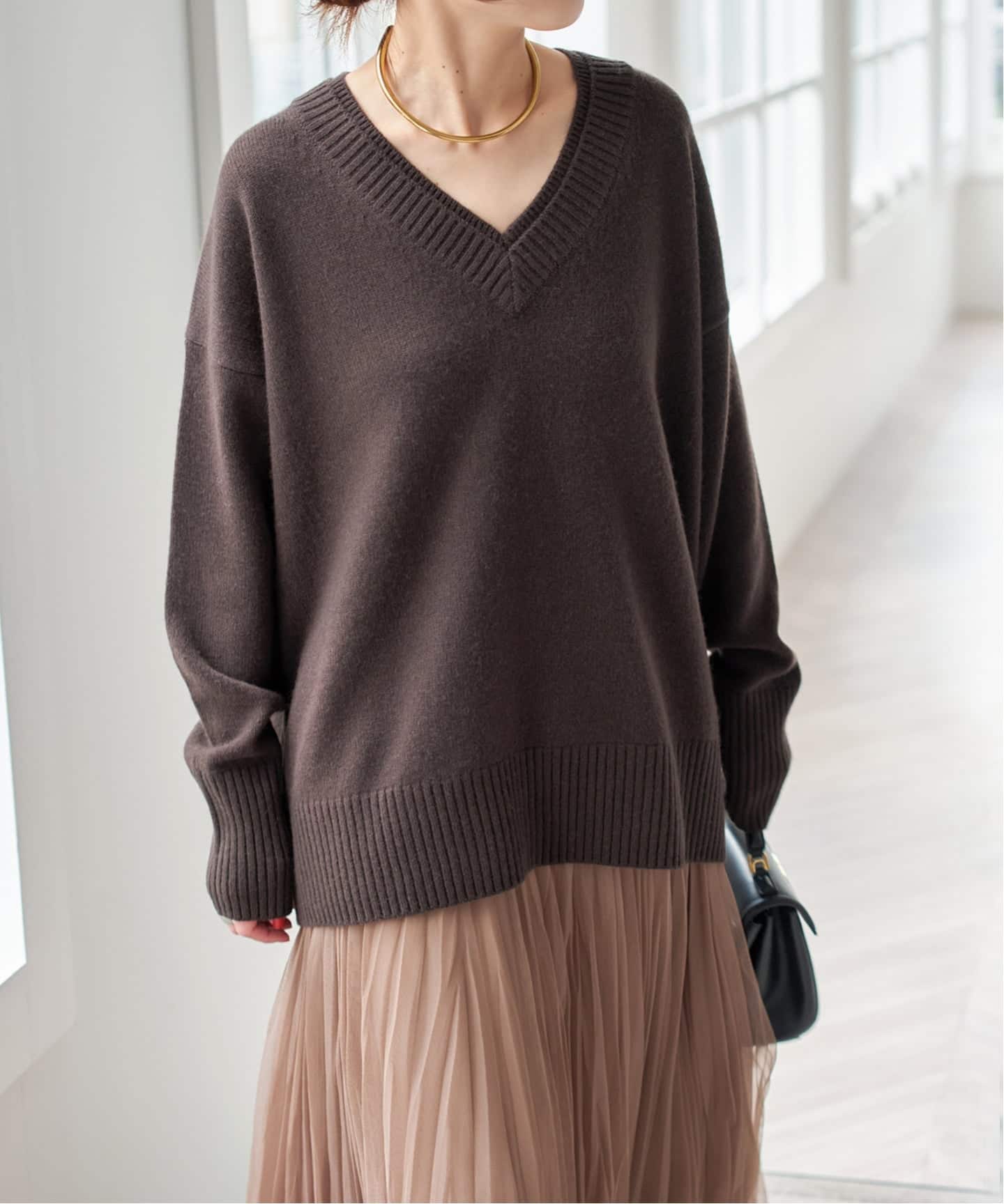 ウールカシミヤ Vネックニット（ニット／セーター）｜Spick and Span
