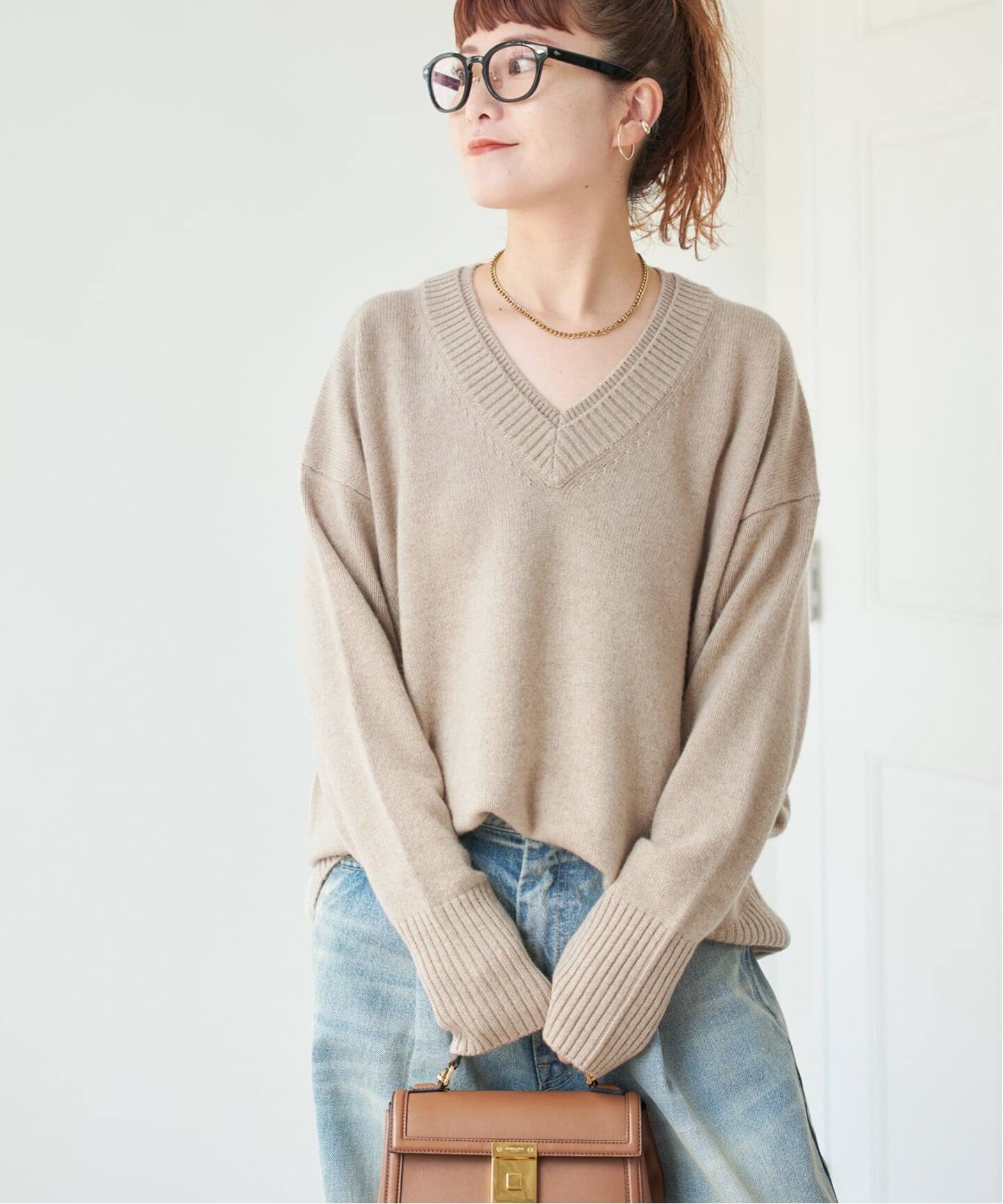 ウールカシミヤ Vネックニット（ニット／セーター）｜Spick and Span