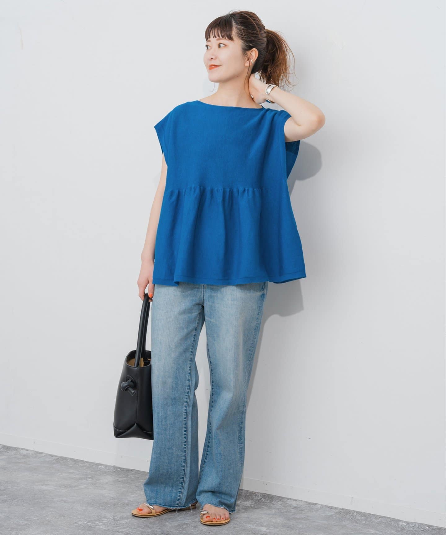 Spick&Span◎ギマコットンフレンチスリーブプルオーバー 未使用】Spick&Span ギマコットンフレンチスリーブプルオーバー