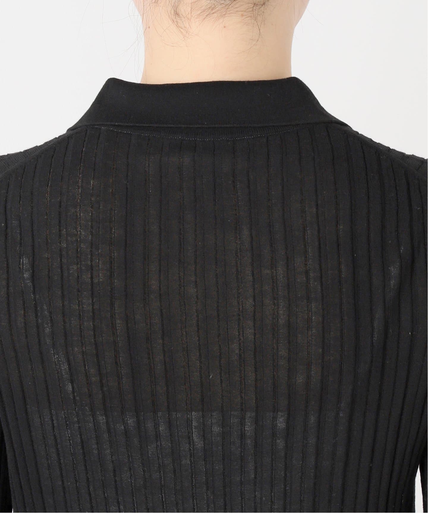 手洗い可 / シアーポロシャツニットプルオーバー（ニット／セーター