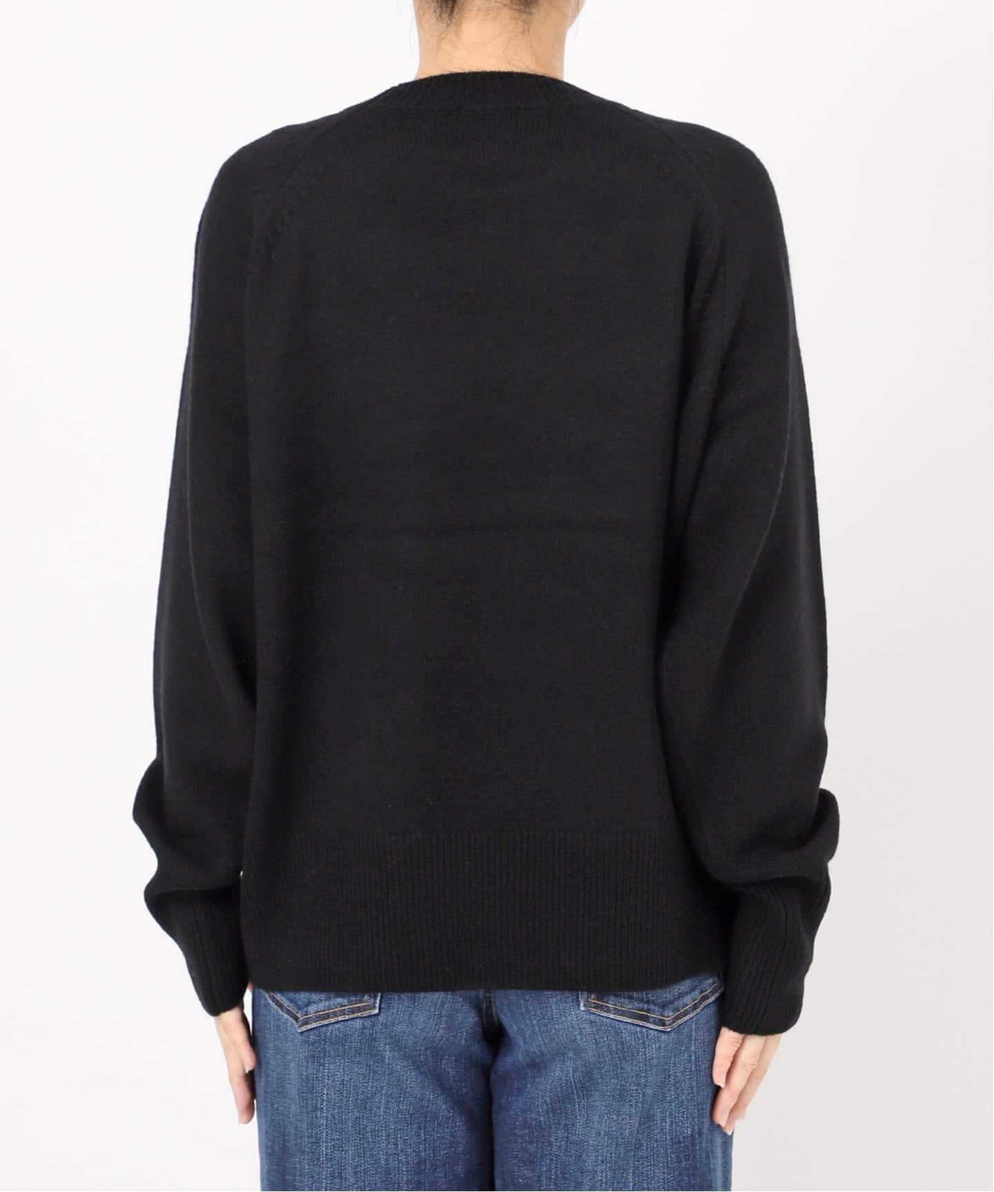 WEB限定カラー有り》ウールカシミヤ ラグランクルーネックニット