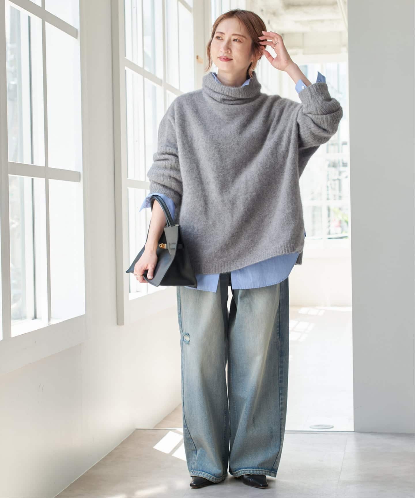 Spick & Span - Spick and Span フォックスウール ロングリブタートルプルオーバー 追加予約》フォックスウールミックスロングリブタートルプル