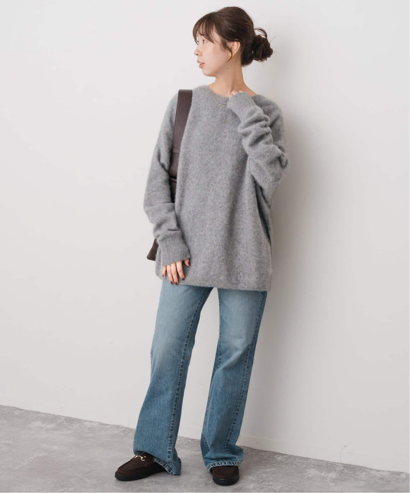 Spick and Span 2WAYフォックスシルクニット 予約》フォックスウールミックス2WAYカーディガン（カーディガン