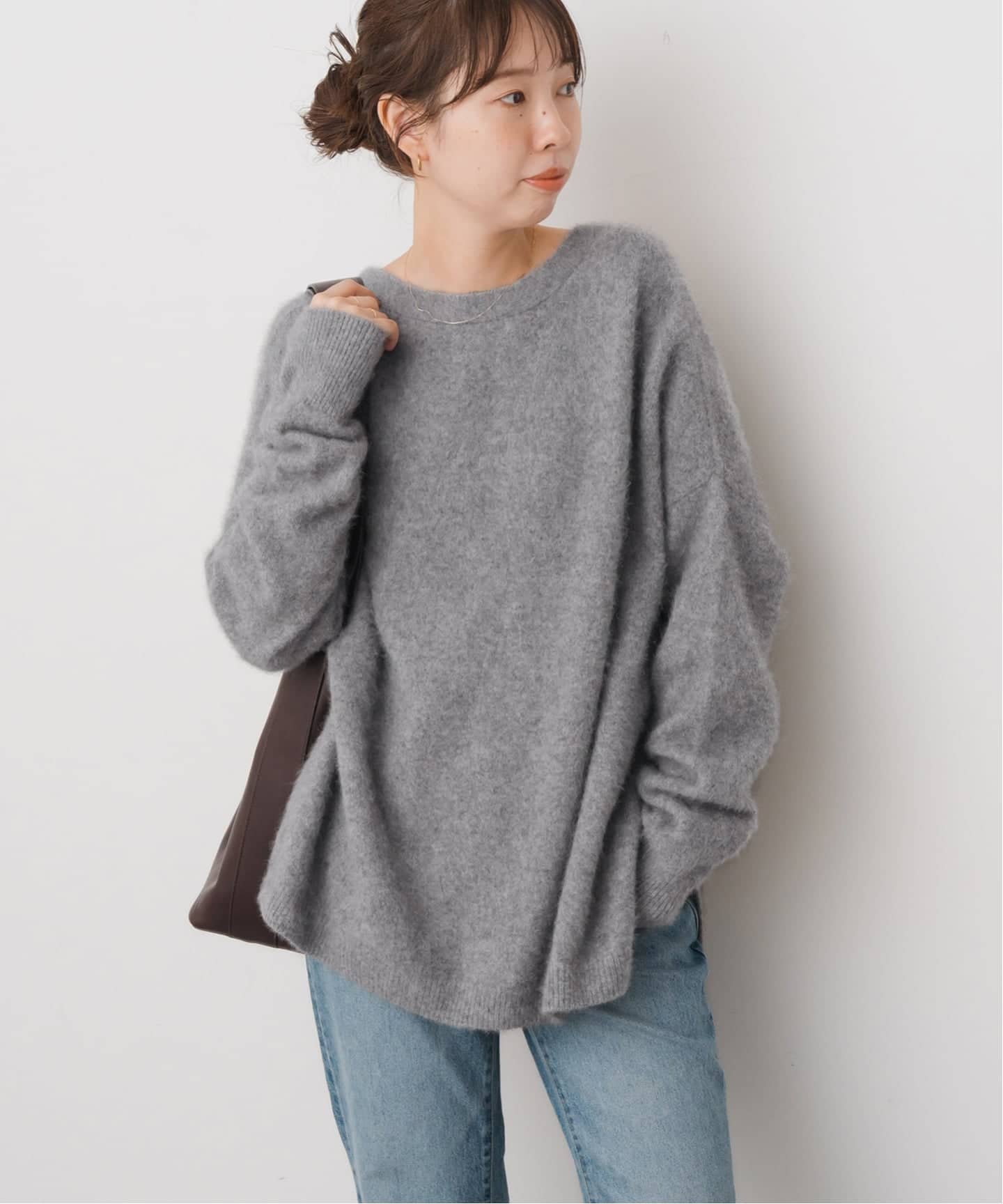 【23AW✨】Spick&Span フォックス・ウール混　ふわふわ　ゆったり　冬 23AW✨】Spick&Span フォックス・ウール混 ふわふわ ゆったり 冬