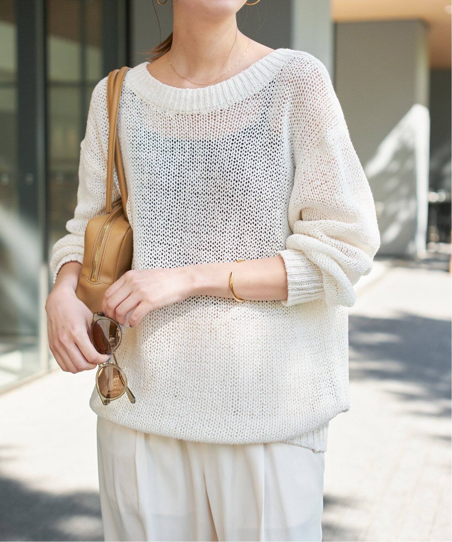 Spick&Span ローゲージ2WAYルーズニット　フリーサイズ ローゲージ2WAYルーズニット（ニット／セーター）｜Spick and