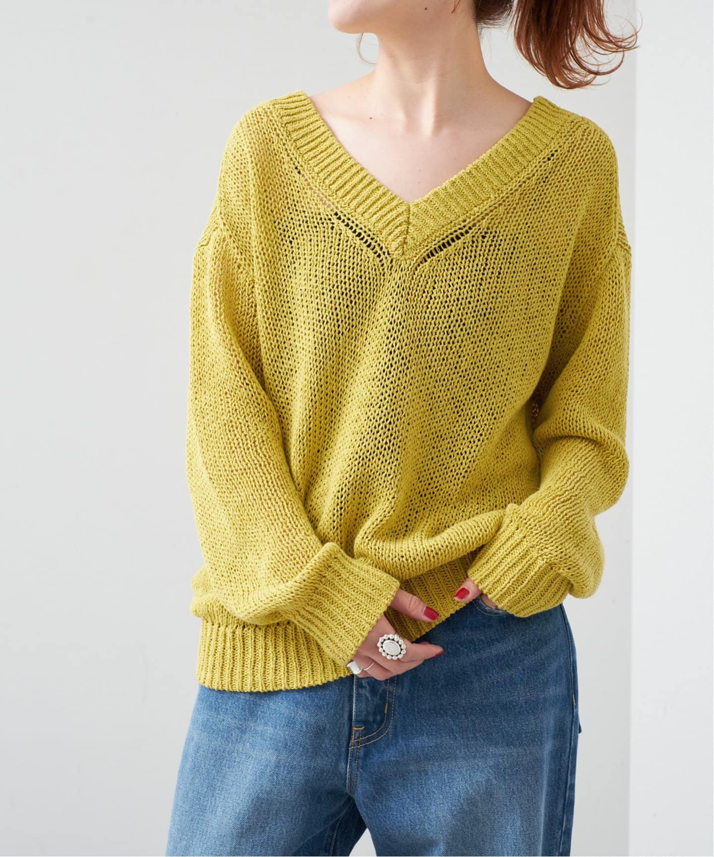 Spick&Span◆ニット・セーター(厚手)/FREE/チャイニーズラクーン/BEG/無地/22-080-200-7030-3 セール】 チャイニーズラクーンウールラグランスリーブクルー