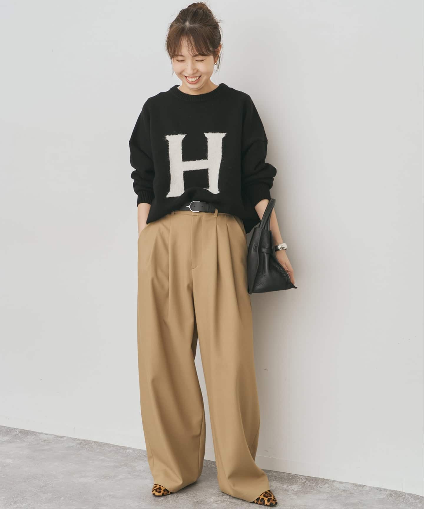 d*n様 Spick and Span 24AW ロゴ インターシャニット Spick and Span ロゴ インターシャニット