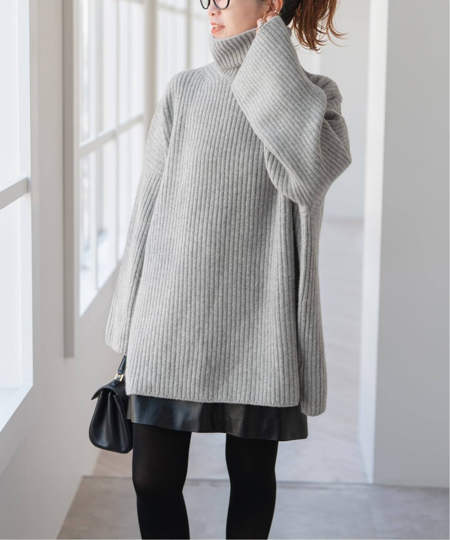 スピック＆スパン（Spick and Span）/ラムウールチュニックタートルニット ラムウールチュニックタートルニット（ニット／セーター）｜Spick and