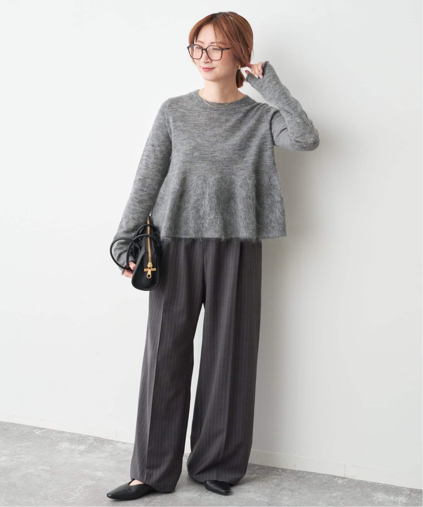 モヘヤ混ペプラムニット（ニット／セーター）｜Spick and Span