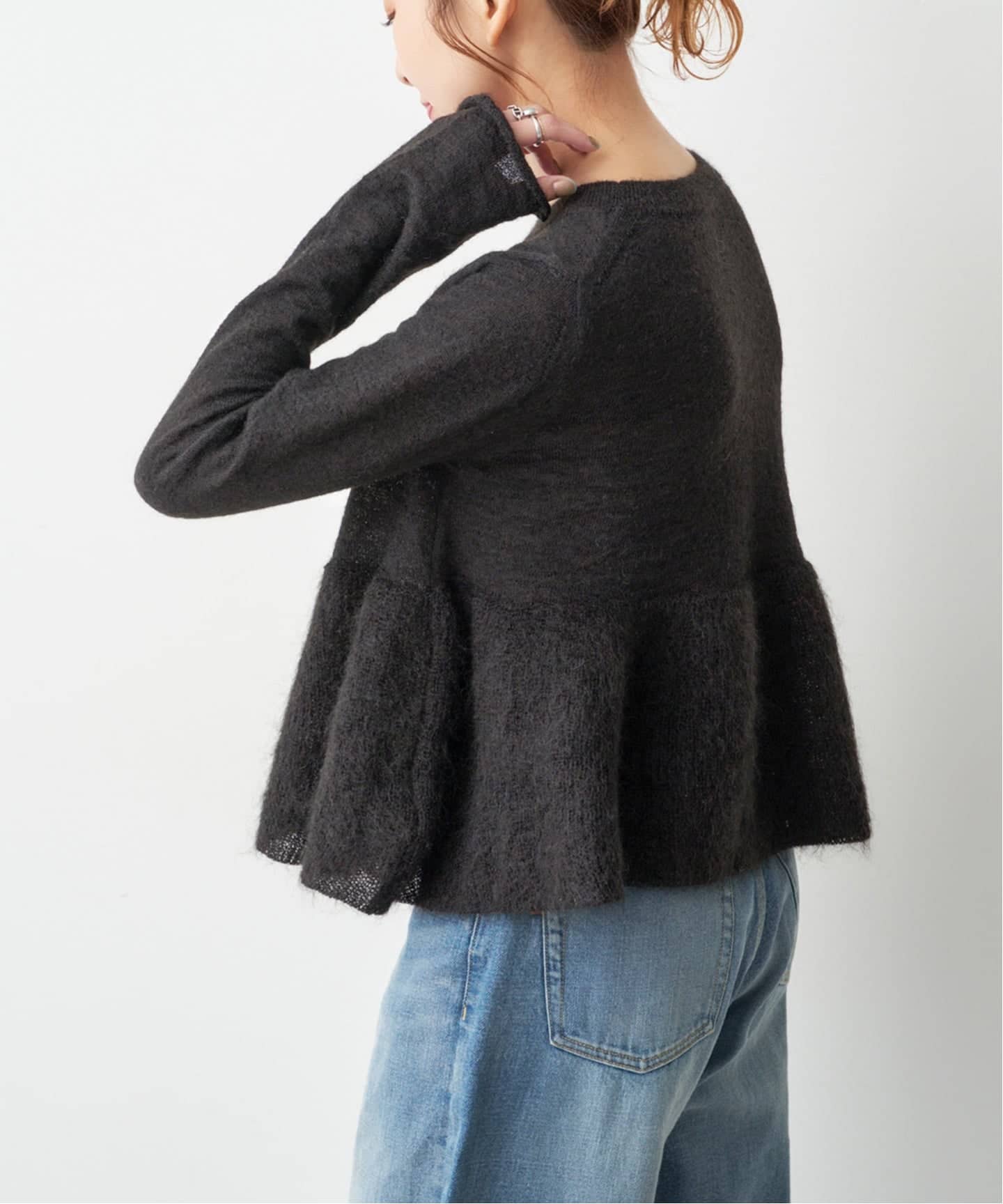 モヘヤ混ペプラムニット（ニット／セーター）｜Spick and Span