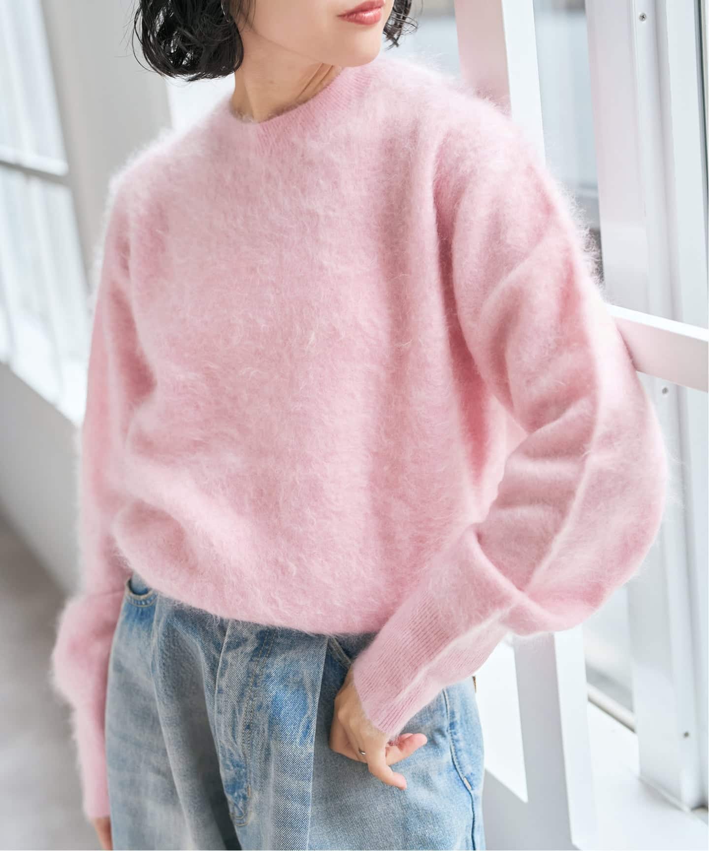 ファーカシミヤクルーネックプルオーバー（ニット／セーター）｜Spick