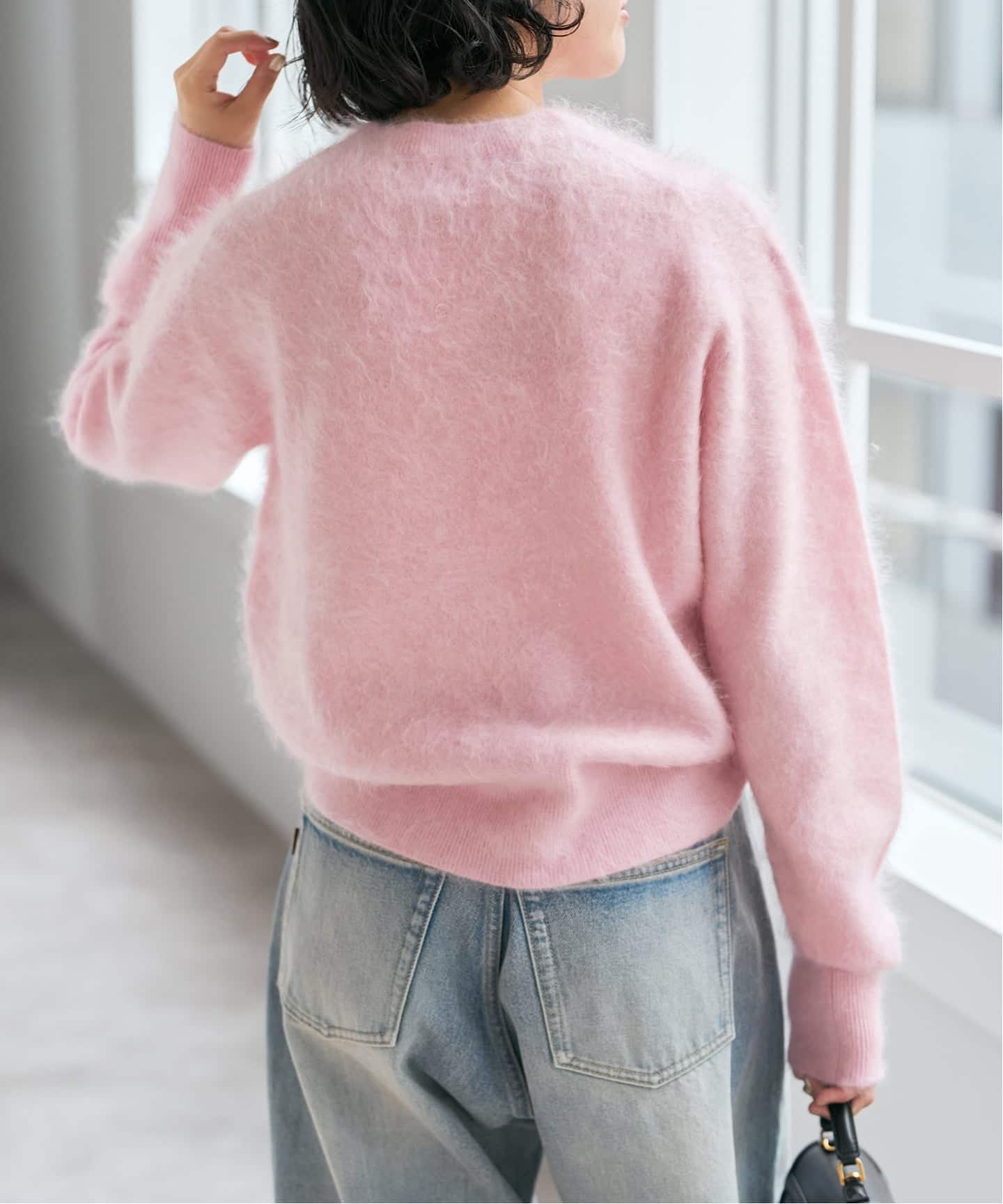 ファーカシミヤクルーネックプルオーバー（ニット／セーター）｜Spick