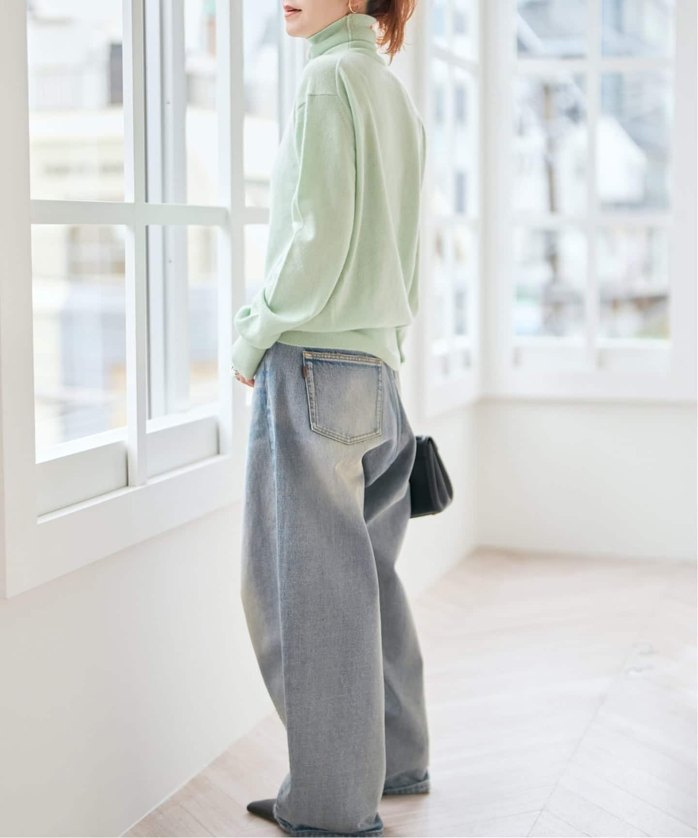 今季 スピック&amp;スパン オリジナル カシミヤ オリジナル タートル ニット ウールカシミヤ タートルネックプルオーバー（ニット／セーター